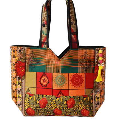 Dawn Priestess Patchwork Tote Bag