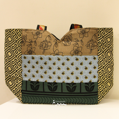 Dusk Demeanour Patchwork Tote Bag