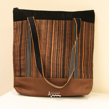 Brown Stripes Handcrafted Bag