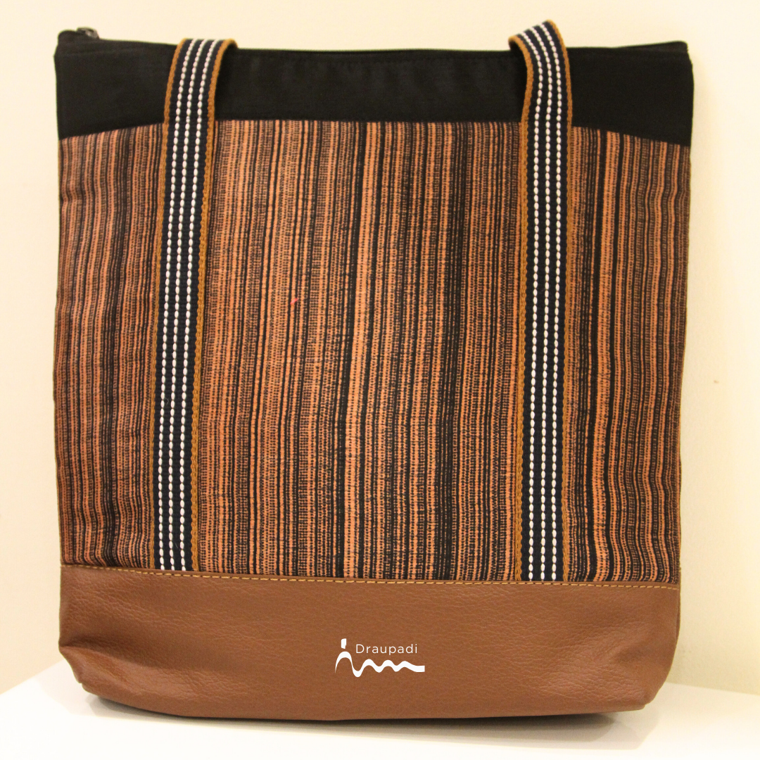 Brown Stripes Handcrafted Bag