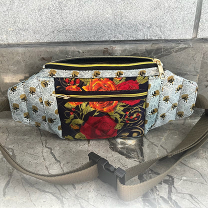 Grey Blossom Fanny Pack