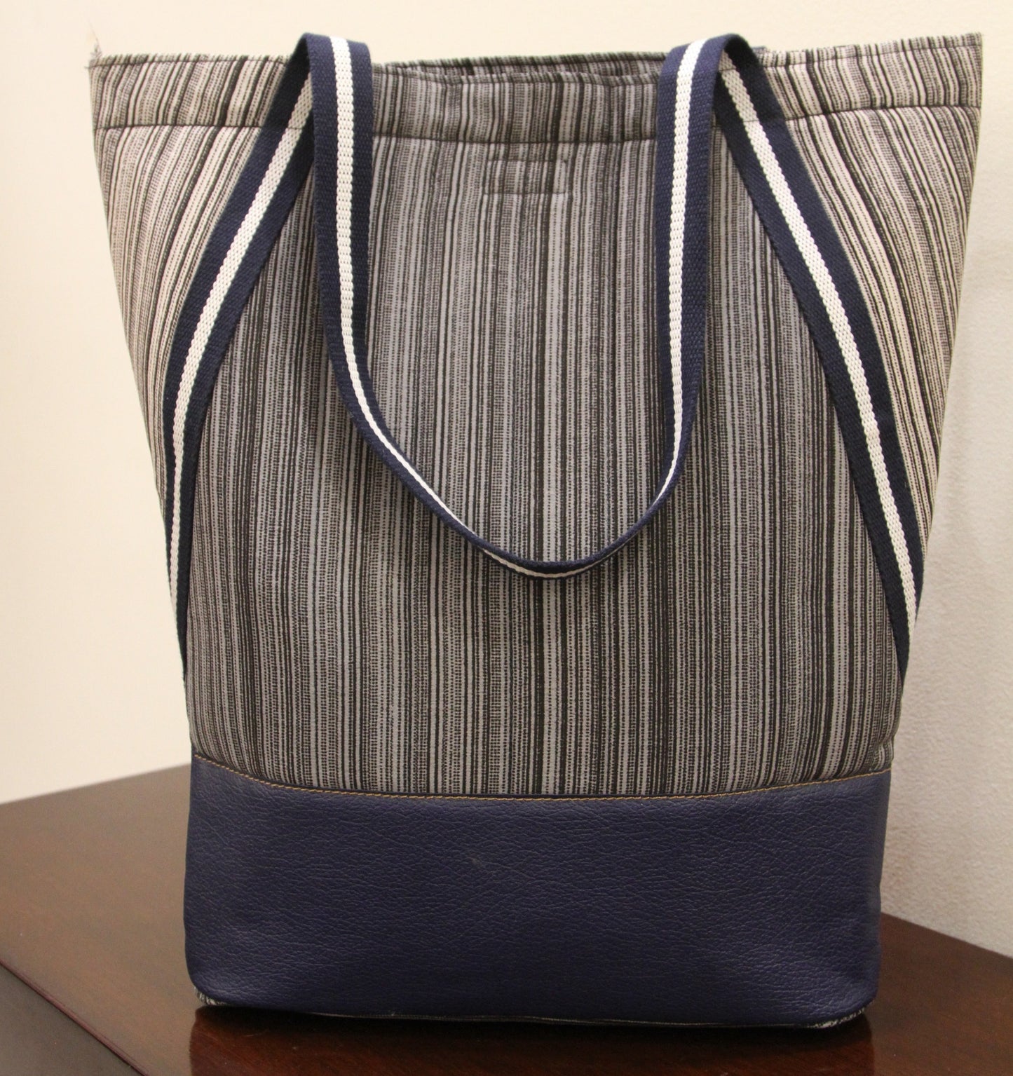 Blue Leather Handcrafted Bag