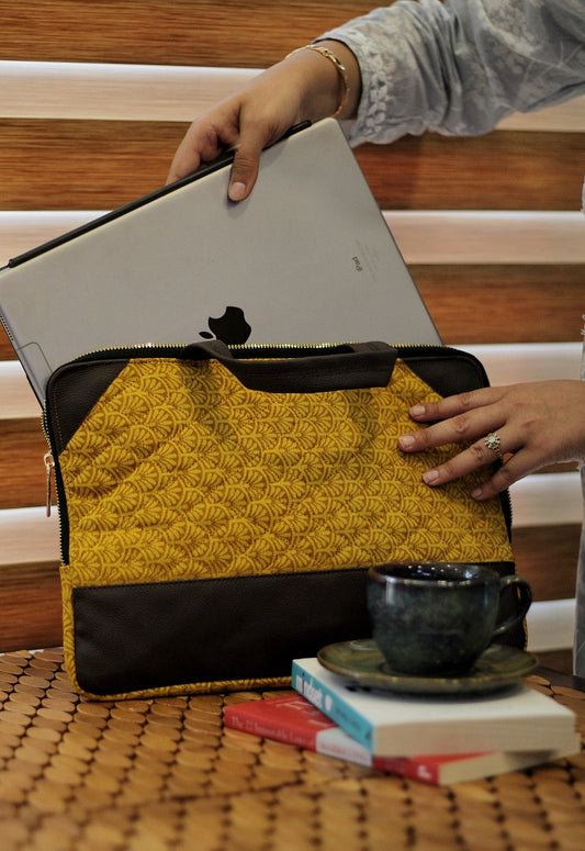 Mustard Laptop Zipper Sleeve