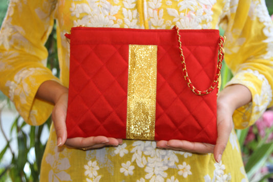 Red Grace-Slinger Evening Bag