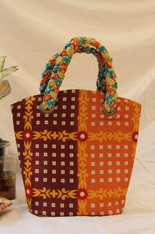 Sunset Walnut Braided Bag