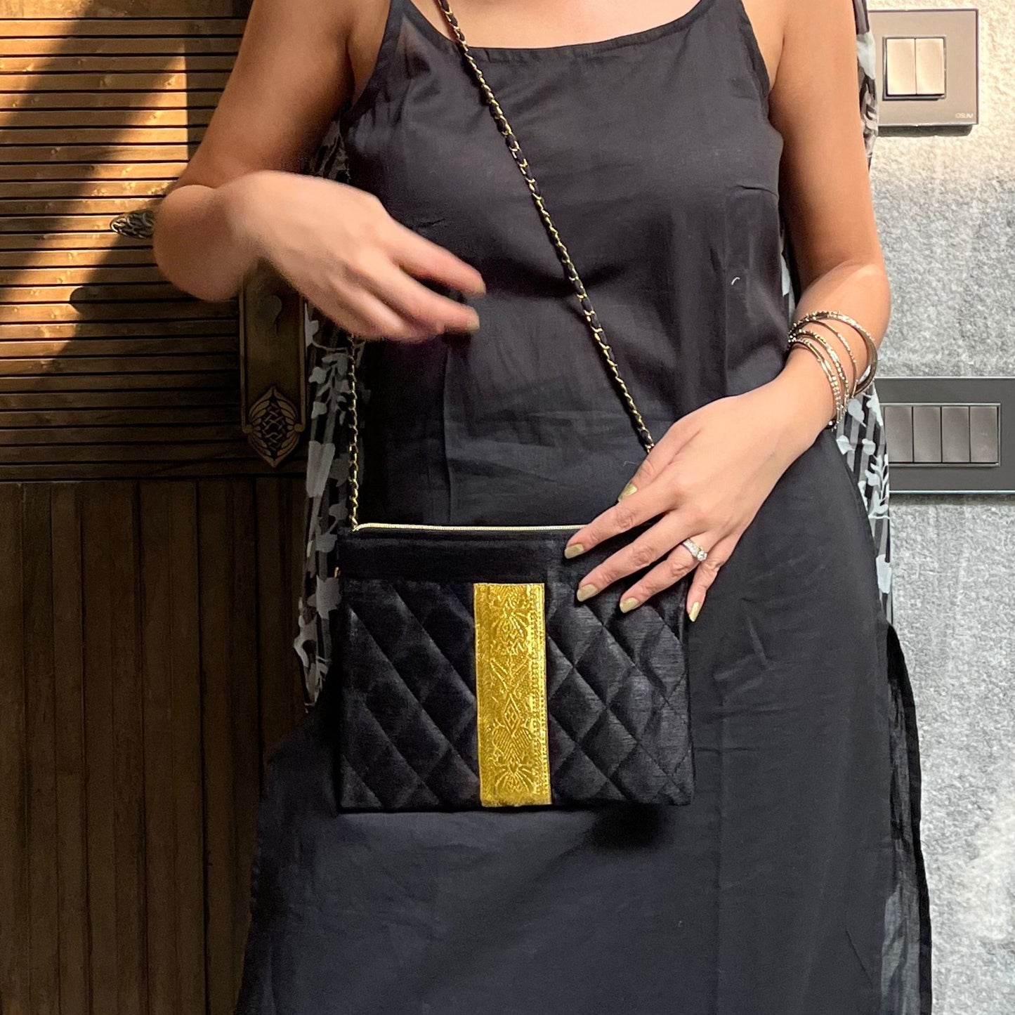 Shyama Collection Black Sling